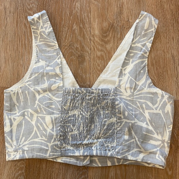 Madewell Button Down Cropped Tank Top - Picture 3 of 4